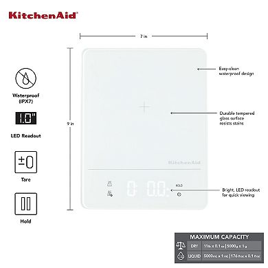 KitchenAid® 11 lb. Waterproof Digital Kitchen Scale