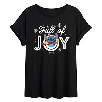 Disney's Lilo & Stitch Junior's Full Of Joy Oversized Tee