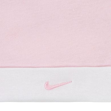 Newborn Baby Nike Swoosh Logo 3-Piece Bodysuit Hat Booties Set