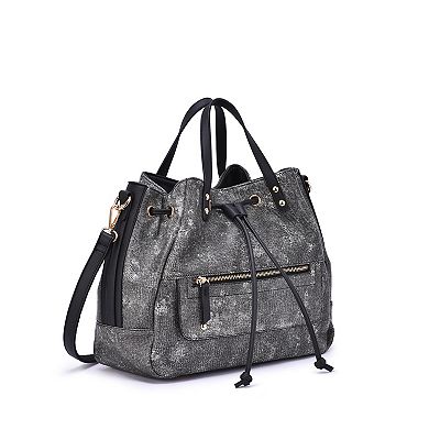 Mellow World Octavir Denim Washed Satchel Bag