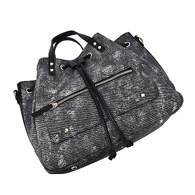 Mellow World Octavir Denim Washed Satchel Bag