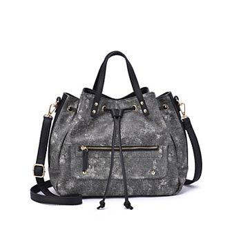 Mellow World Octavir Denim Washed Satchel Bag