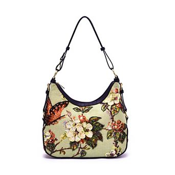 Mellow World Butterfly Beaded Hobo Bag