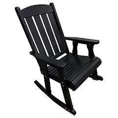 Poly Lumber Patio Rattan High Back Rocking Chair,Porch Rocker with High Back ,Support Rocking Chairs for Both Outdoor and Indoor