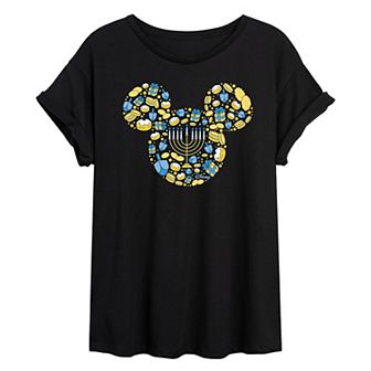 Disney's Mickey Mouse Juniors' Hanukkah Oversized Tee