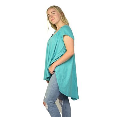 Colorful Cotton Tunic for Women, Oversized Button-Front Shirt, Cool and Casual Dressing for Summer