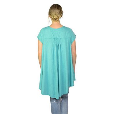 Colorful Cotton Tunic for Women, Oversized Button-Front Shirt, Cool and Casual Dressing for Summer