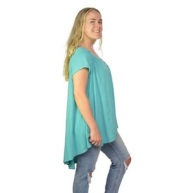 Colorful Cotton Tunic for Women, Oversized Button-Front Shirt, Cool and Casual Dressing for Summer
