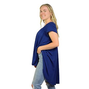 Colorful Cotton Tunic for Women, Oversized Button-Front Shirt, Cool and Casual Dressing for Summer