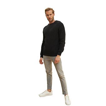 Men's Colorful Long-Sleeve Crewneck Sweaters - Midweight and Comfortable Chunky Knit Design