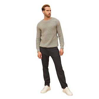 Men's Colorful Long-Sleeve Crewneck Sweaters - Midweight and Comfortable Chunky Knit Design