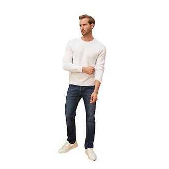 Men's Colorful Long-Sleeve Crewneck Sweaters - Midweight and Comfortable Chunky Knit Design
