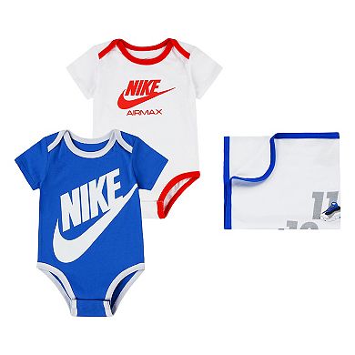 Baby Nike Sleep & Play Milestone Bodysuit Blanket 3-Piece Set