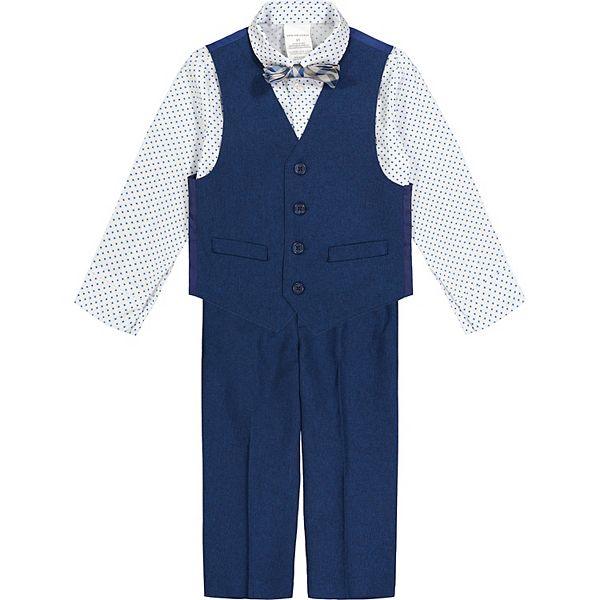Toddler Boy Van Heusen Vest, Poplin Shirt, Bowtie & Pants Set