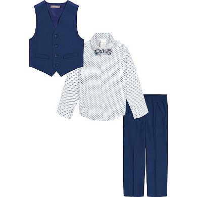 Toddler Boy Van Heusen Vest, Poplin Shirt, Bowtie & Pants Set