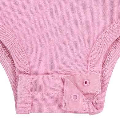 Newborn Baby Girls Nike Logo 3-Piece Bodysuit Hat Booties Boxed Set