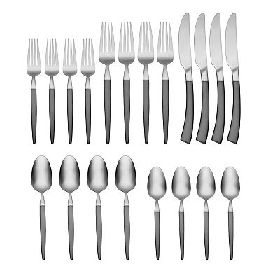 Oneida Adjacent Midnight 20-pc. Flatware Set
