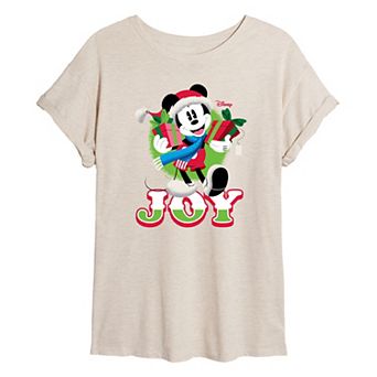 Disney's Mickey Mouse Juniors' Joy Oversized Tee