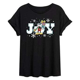 Disney's Mickey Mouse Juniors' Joy Oversized Tee