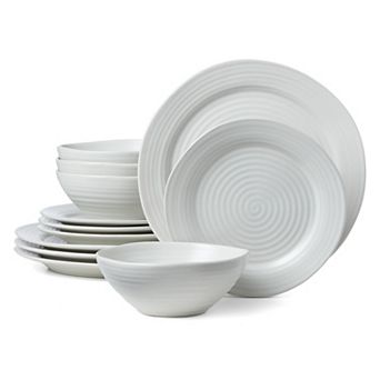 Oneida Ridge White 12 pc Dinnerware Set