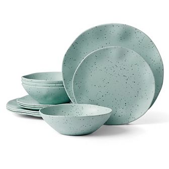 Oneida Terrazzo Melamine 12 pc Dinnerware Set