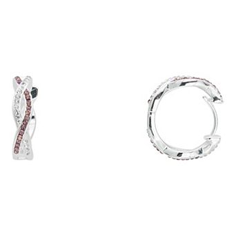 City Luxe Crystal Twist Hoop Earrings