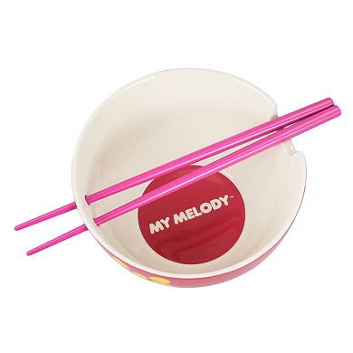 Bioworld My Melody Character Ramen Bowl with Chopsticks