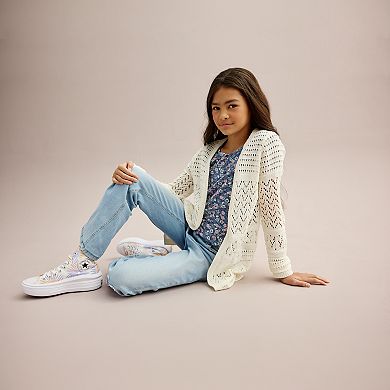 Girls 6-20 SO® Open Front Cardigan in Regular & Plus Size