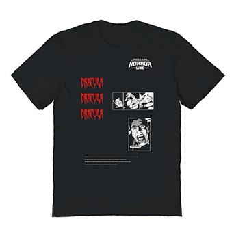 Men's Horror Line Dracula Multi Images Graphic Tee