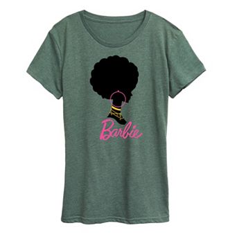 Juniors' Barbie Afro Barbie Graphic Tee