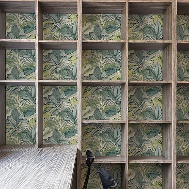 Transform Lush Leaves Green Peel and Stick Wallpaper