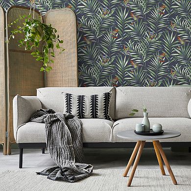 Transform Tropical Birds Peel and Stick Wallpaper