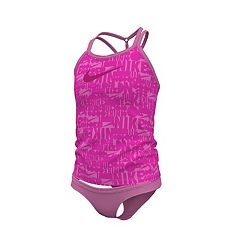 Nike Girls' T-Crossback Watercolor Two Piece Tankini Set