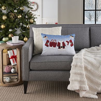 Mina Victory Holiday Santa Clothes On Line Indoor Throw Pillow