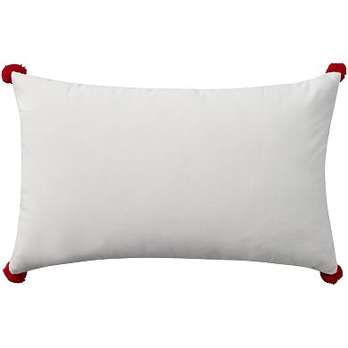 Mina Victory Holiday Love Crab with Mittens Throw Pillow