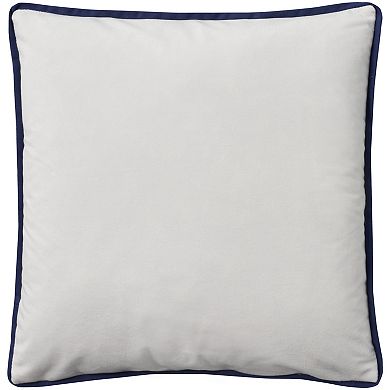Mina Victory Holiday Love Americana 18 in. x 18 in. White Indoor Throw Pillow