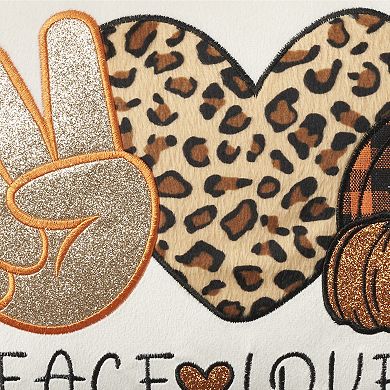 Mina Victory Holiday Peace, Love, Fall 14 in. x 20 in. Indoor Throw Pillow