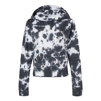 Mv Sport Women´s Sueded Fleece Tie-dyed Crop Hooded Sweatshirt