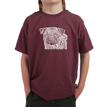 Pug Face - Boy's Word Art T-shirt