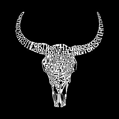 Texas Skull - Boy's Word Art T-shirt