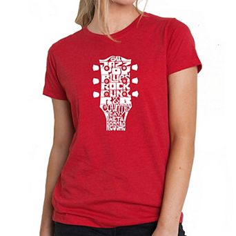 Guitar Head Music Genres - Women's Premium Blend Word Art T-shirt