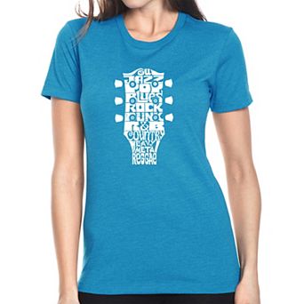 Guitar Head Music Genres - Women's Premium Blend Word Art T-shirt