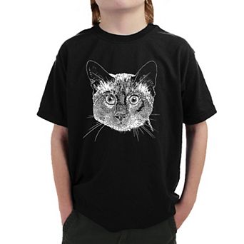Siamese Cat - Boy's Word Art T-shirt