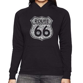 Route 66 - Life is a Highway - Women's Word Art Hooded Sweatshirt