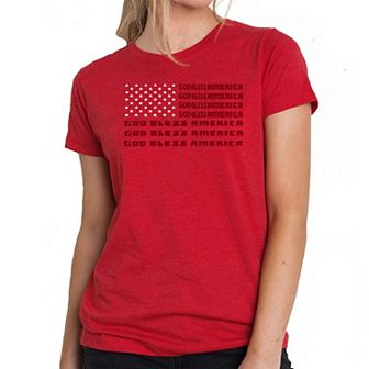 God Bless America - Women's Premium Blend Word Art T-shirt