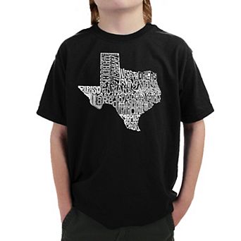 The Great State of Texas - Boy's Word Art T-shirt