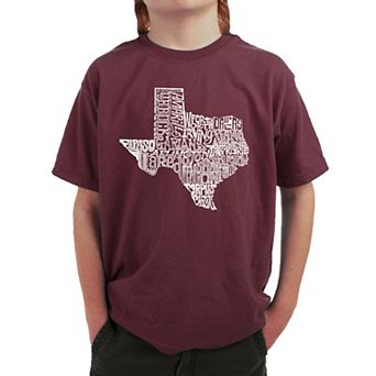 The Great State of Texas - Boy's Word Art T-shirt