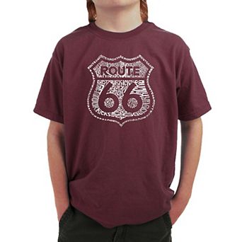 Get Your Kicks on Route 66 - Boy's Word Art T-shirt