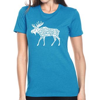 Moose - Women's Premium Blend Word Art T-shirt