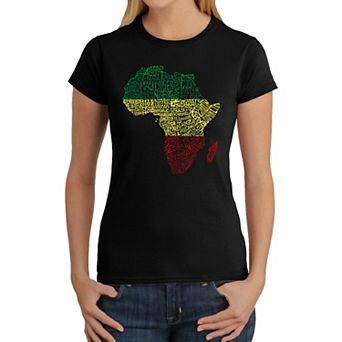 Countries in Africa - Women's Word Art T-Shirt